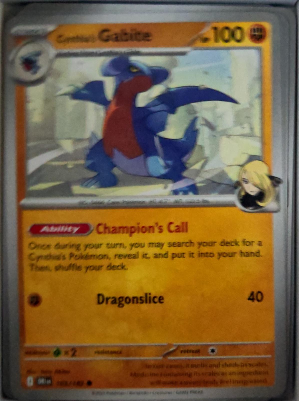 Cynthia's Gabite - 103/182 - - DESTINED RIVALS - Pokemon - Common | AA52-13