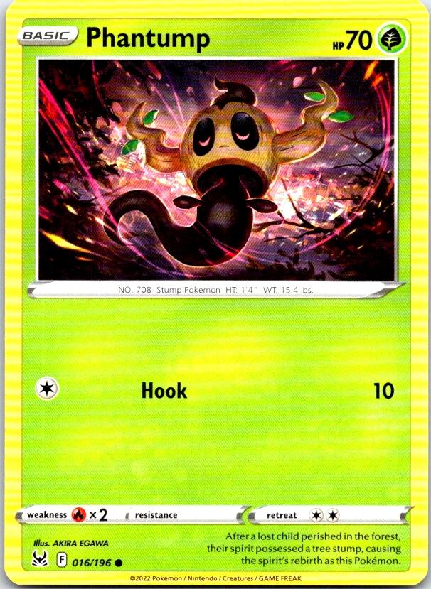 Phantump - 016/196 - - LOST ORIGIN - Pokemon - Common | AC16-6