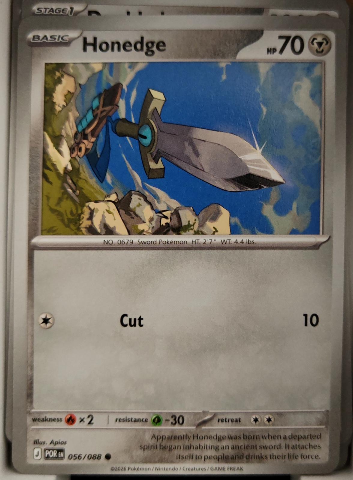 Honedge - 056/088 - - PERFECT ORDER - Pokemon - Common | AA08-38