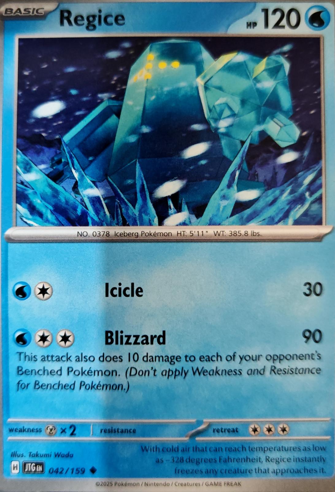 Regice - 042/159 - - JOURNEY TOGETHER - Pokemon - Uncommon | AA07-82