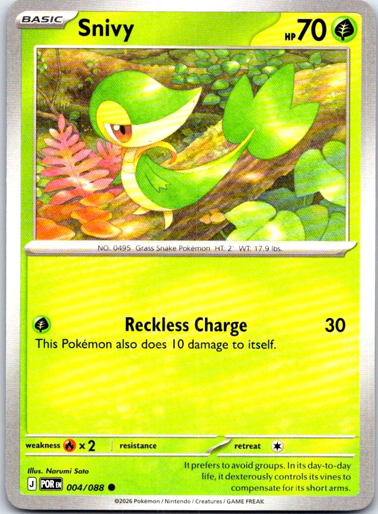 Snivy - 004/088 - - PERFECT ORDER - Pokemon - Common | AB66-33