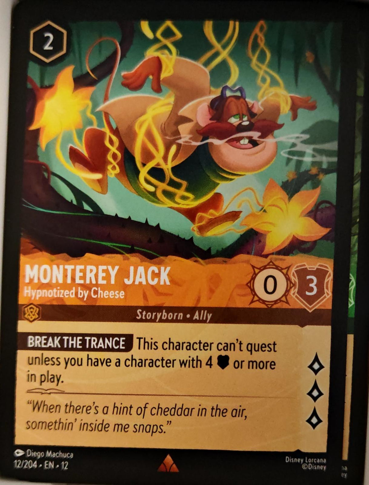 Monterey Jack - Hypnotized by Cheese - 12/204 - - WILDS UNKNOWN - Lorcana - | LAA01-48