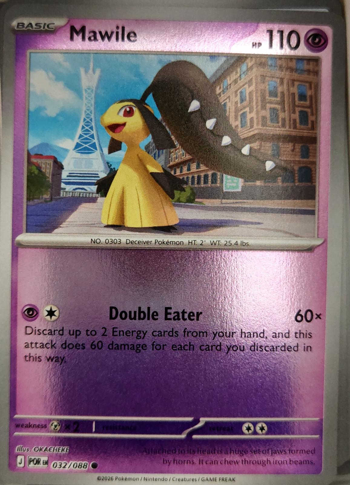 Mawile - 032/088 - Reverse Holo - PERFECT ORDER - Pokemon - Common | AA04-16