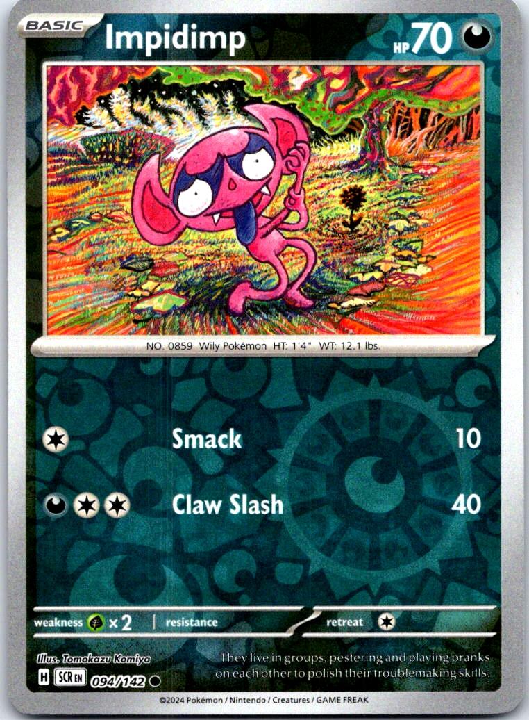 Impidimp - 094/142 - Reverse Holo - STELLAR CROWN - Pokemon - Common | AB42-28