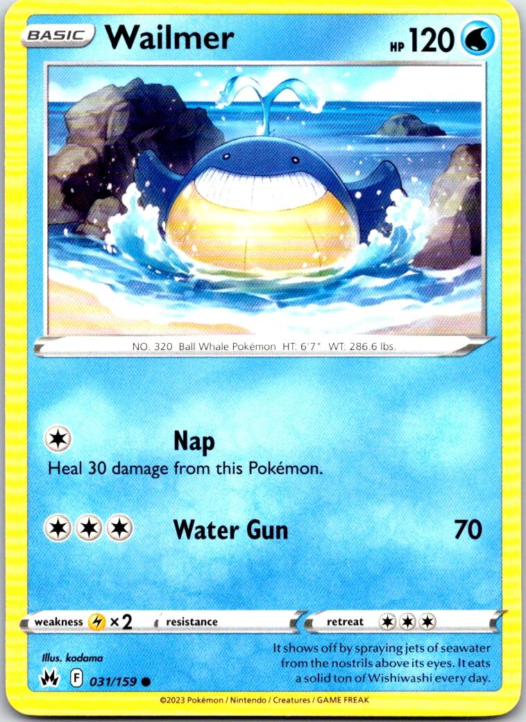 Wailmer - 031/159 - - CROWN ZENITH - Pokemon - Common | AA100-7
