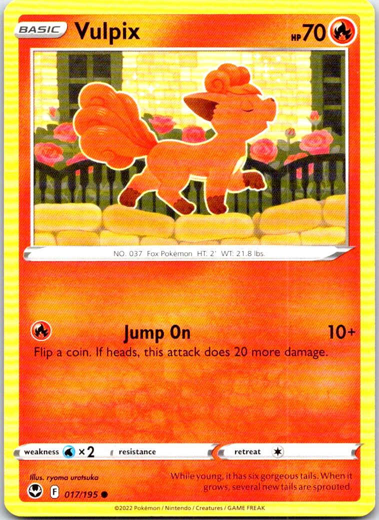 Vulpix - 017/195 - - SILVER TEMPEST - Pokemon - Common | AB83-50