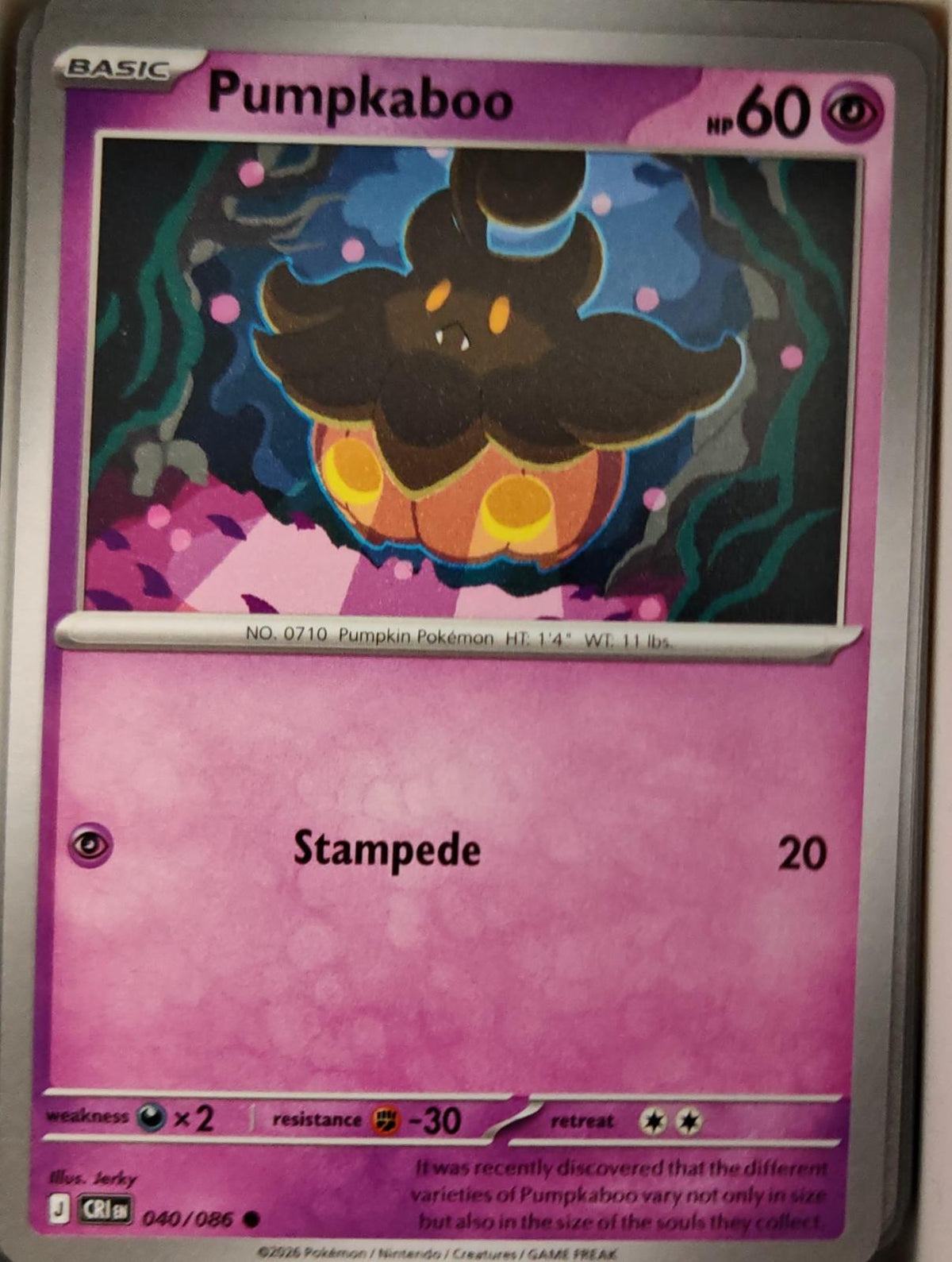 Pumpkaboo - 040/086 - - CHAOS RISING - Pokemon - Common | AA11-38