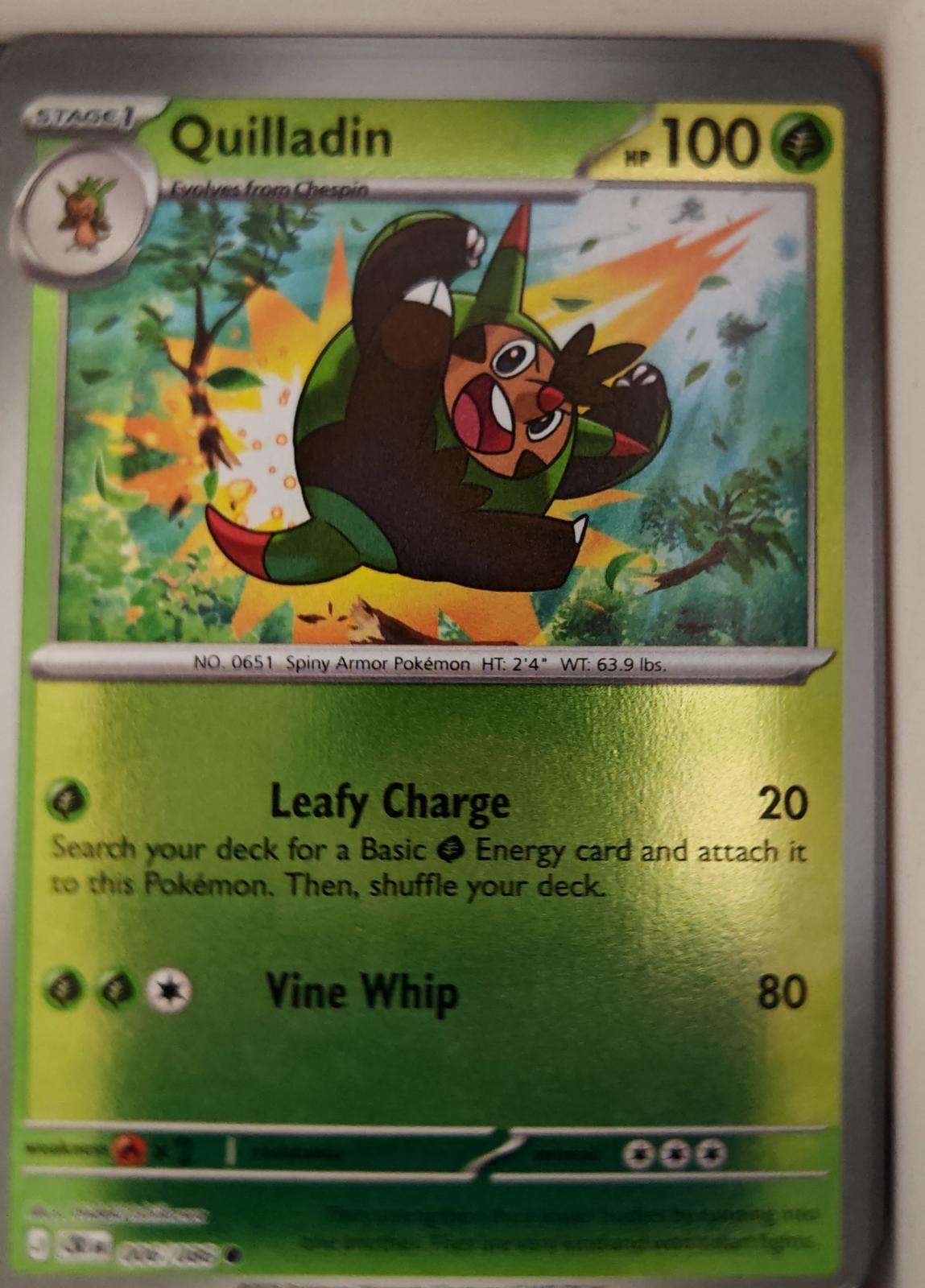 Quilladin - 006/086 - Reverse Holo - CHAOS RISING - Pokemon - Common | AA24-57