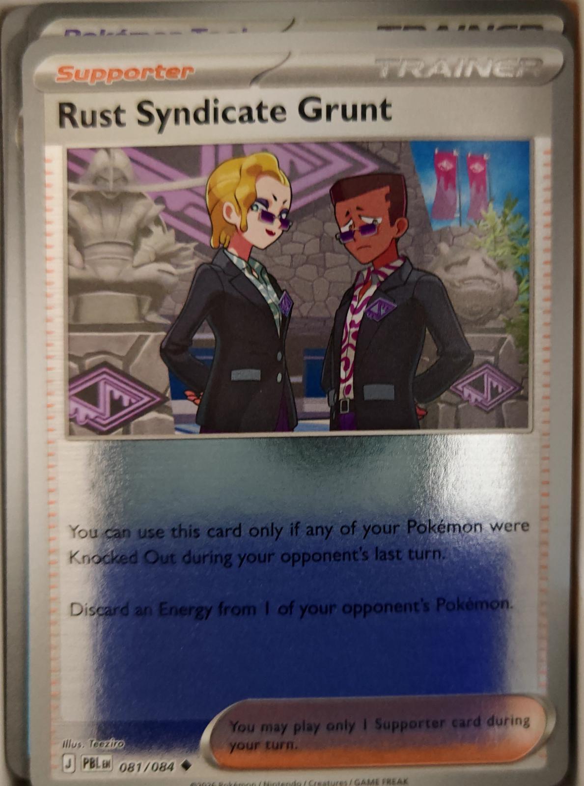 Rust Syndicate Grunt - 081/084 - Reverse Holo - PITCH BLACK - Pokemon - | AA25-61
