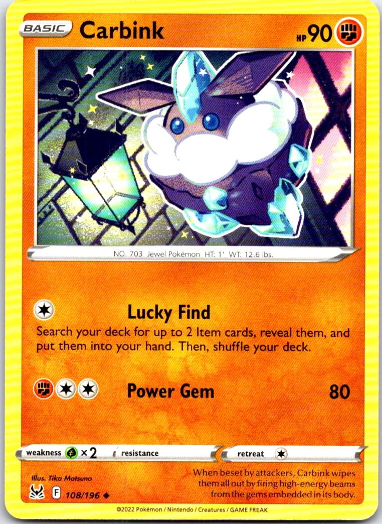 Carbink - 108/196 - - LOST ORIGIN - Pokemon - Uncommon | AB43-28