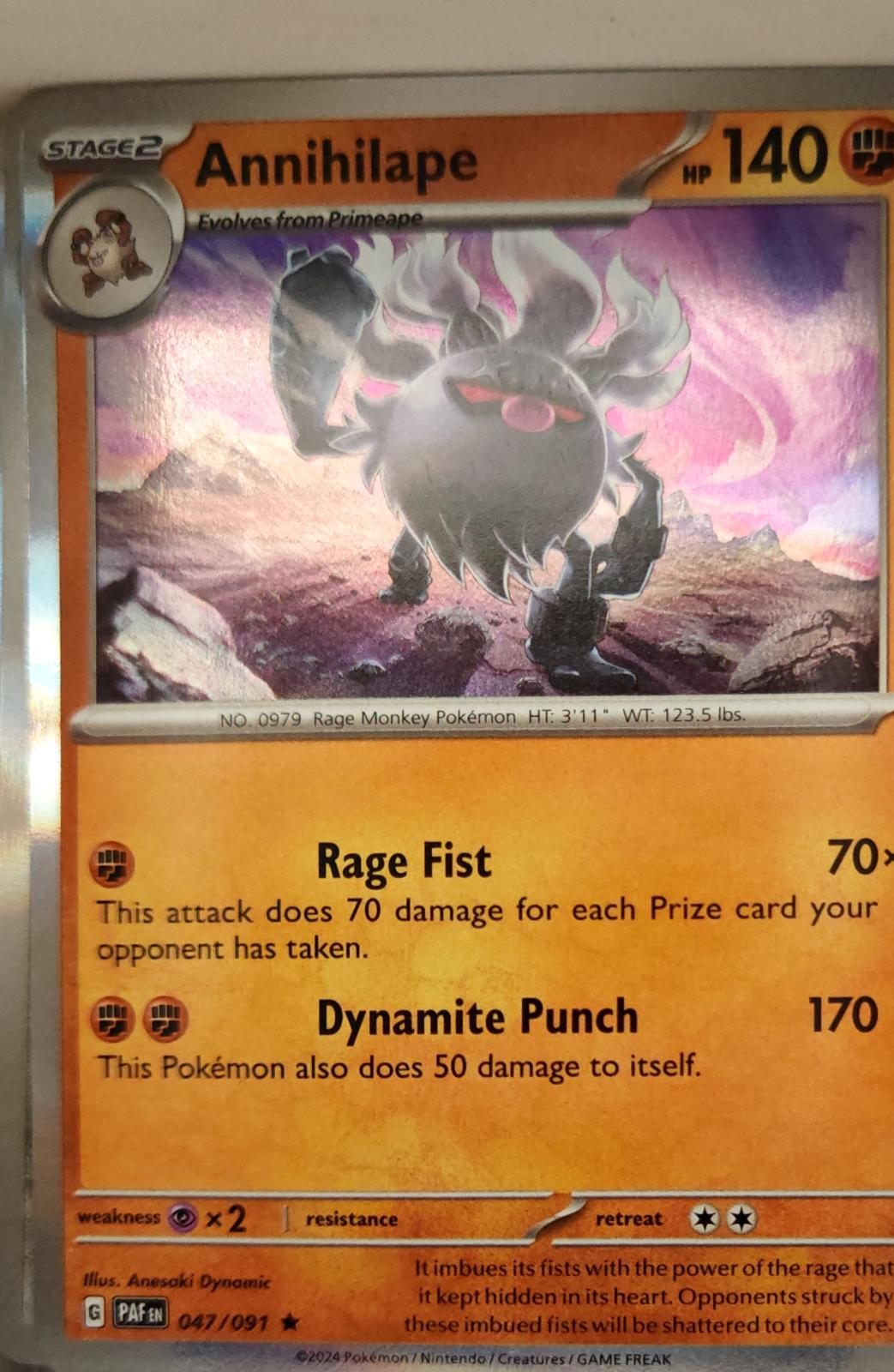 Annihilape - 047/091 - Holo - PALDEAN FATES - Pokemon - Rare | AA13-37