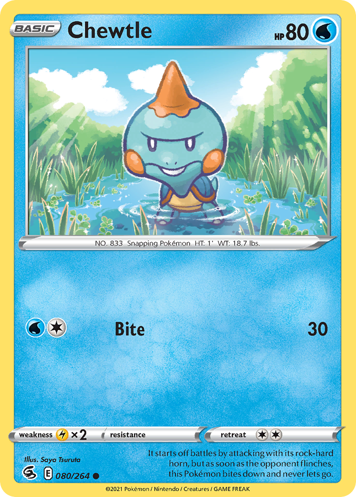 Chewtle - 080/264 - - FUSION STRIKE - Pokemon - Common | AA90-17