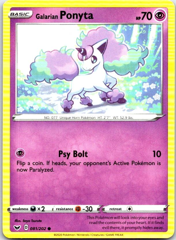 Galarian Ponyta - 081/202 - - SWORD & SHIELD - Pokemon - Common | AC16-47