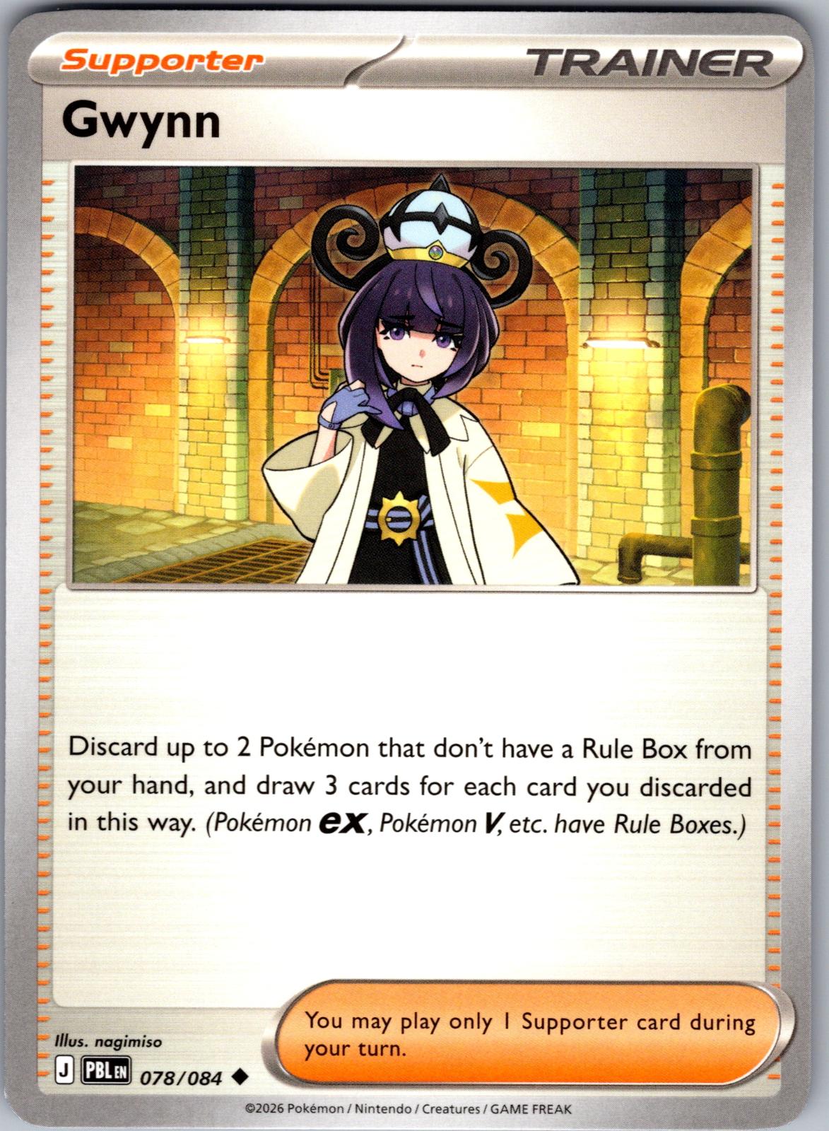 Gwynn - 078/084 - - PITCH BLACK - Pokemon - Uncommon | AA77-47