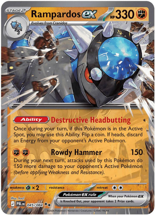 Rampardos ex - 045/084 - Holo - PITCH BLACK - Pokemon - Double Rare | AA37-24