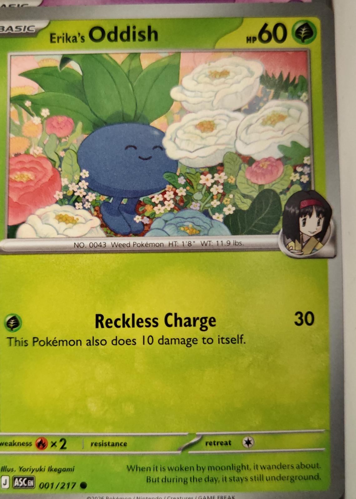 Erika's Oddish - 001/217 - - ASCENDED HEROES - Pokemon - Common | AA12-88