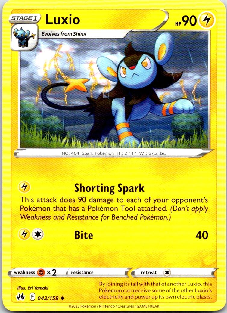 Luxio - 042/159 - - CROWN ZENITH - Pokemon - Uncommon | AA100-16