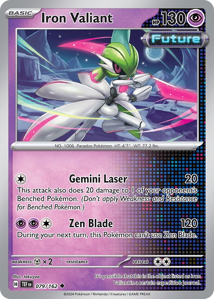 Iron Valiant - 079/162 - Reverse Holo - TEMPORAL FORCES - Pokemon - | AA24-61