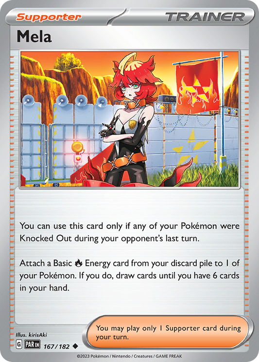 Mela - 167/182 - - PARADOX RIFT - Pokemon - Uncommon | AA41-74