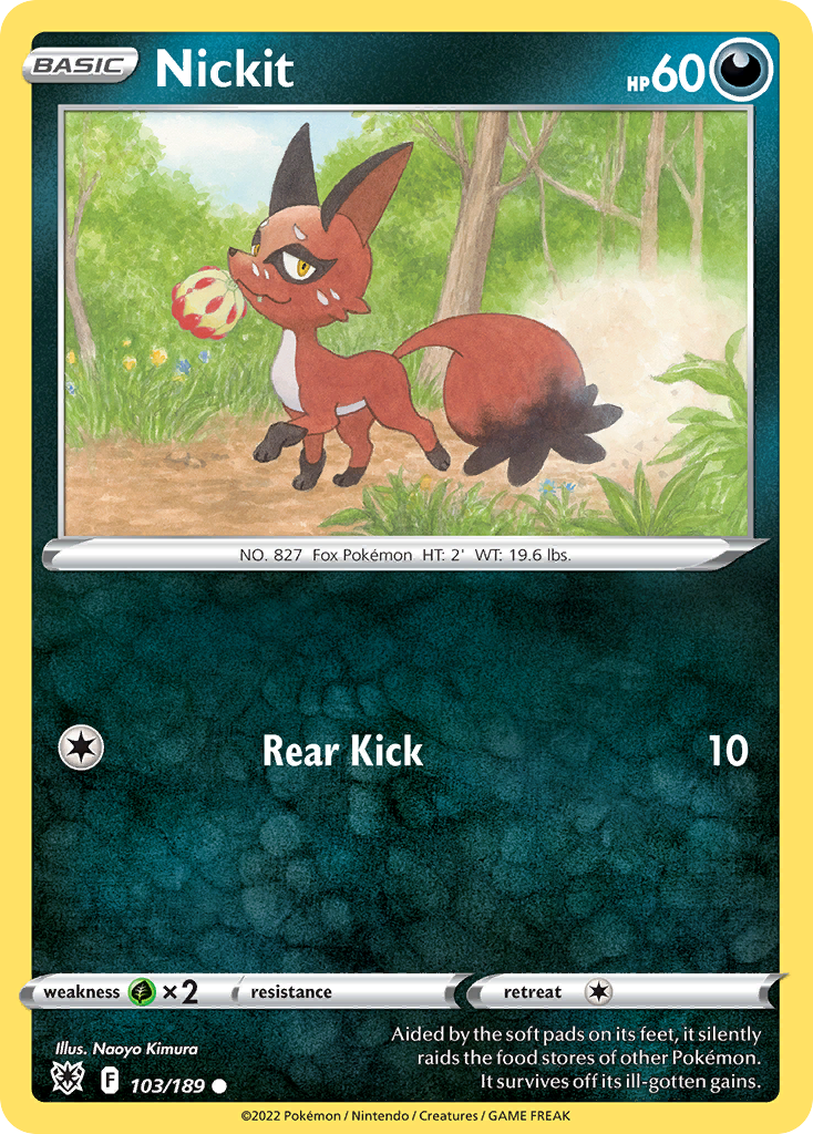 Nickit - 103/189 - - ASTRAL RADIANCE - Pokemon - Common | AA89-23
