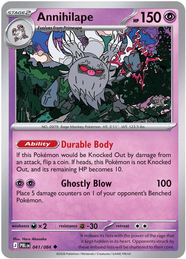 Annihilape - 041/084 - - PITCH BLACK - Pokemon - Uncommon | AA36-66