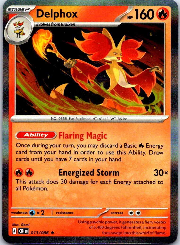 Delphox - 013/086 - Holo - CHAOS RISING - Pokemon - Rare | AB06-39