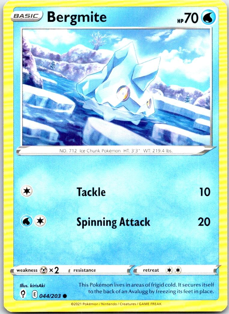 Bergmite - 044/203 - - EVOLVING SKIES - Pokemon - Common | AB37-20