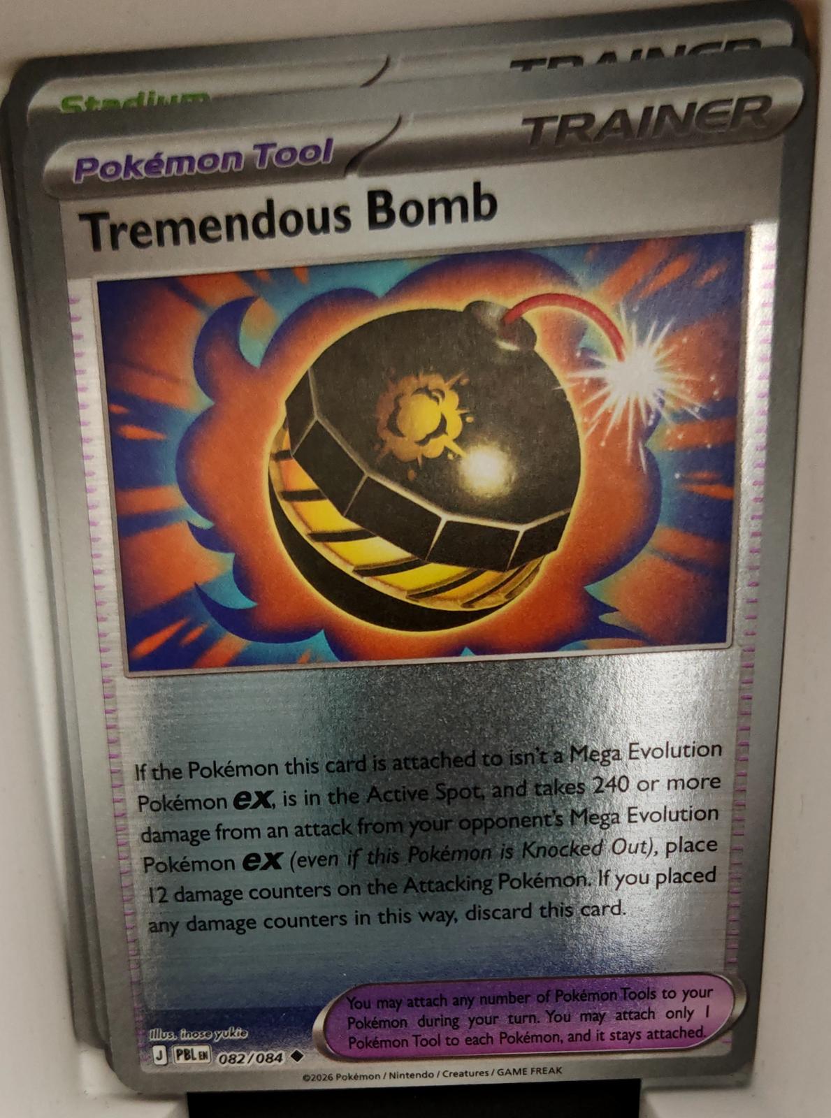 Tremendous Bomb - 082/084 - Reverse Holo - PITCH BLACK - Pokemon - | AA15-9