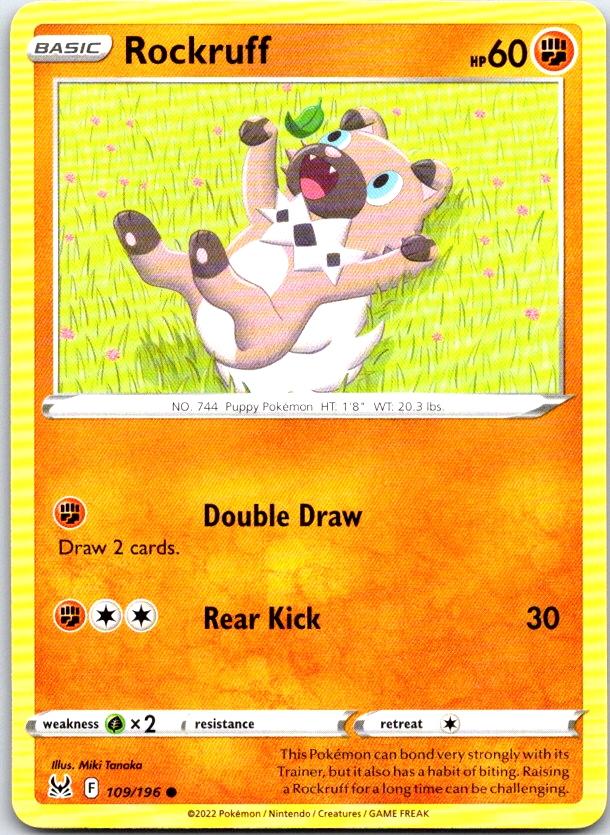 Rockruff - 109/196 - - LOST ORIGIN - Pokemon - Common | AC09-27