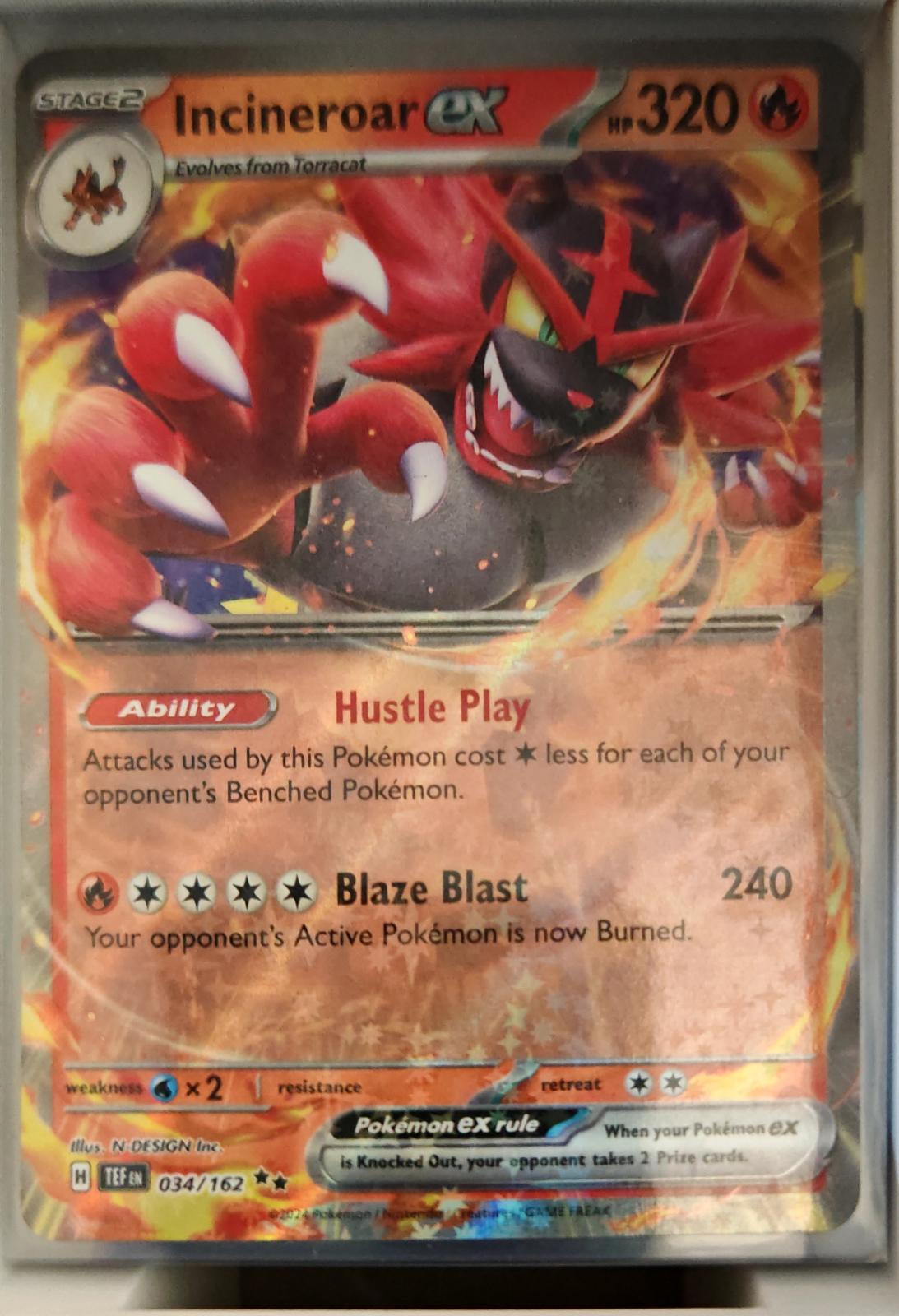 Incineroar ex - 034/162 - Holo - TEMPORAL FORCES - Pokemon - | AA37-49