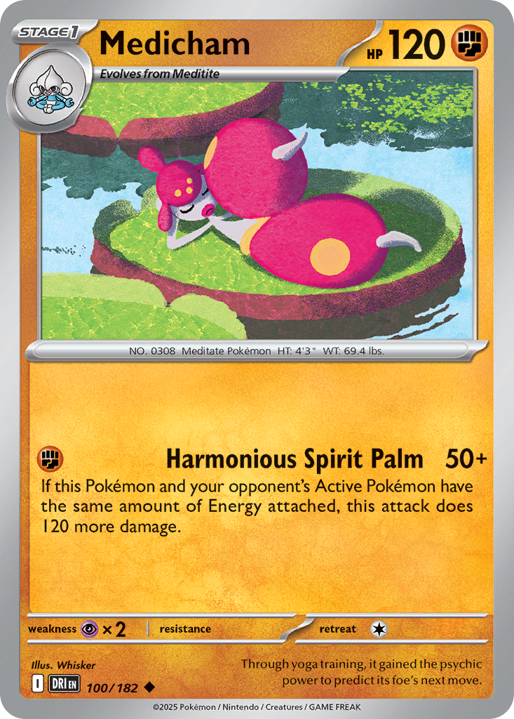 Medicham - 100/182 - - DESTINED RIVALS - Pokemon - Uncommon | AA12-37