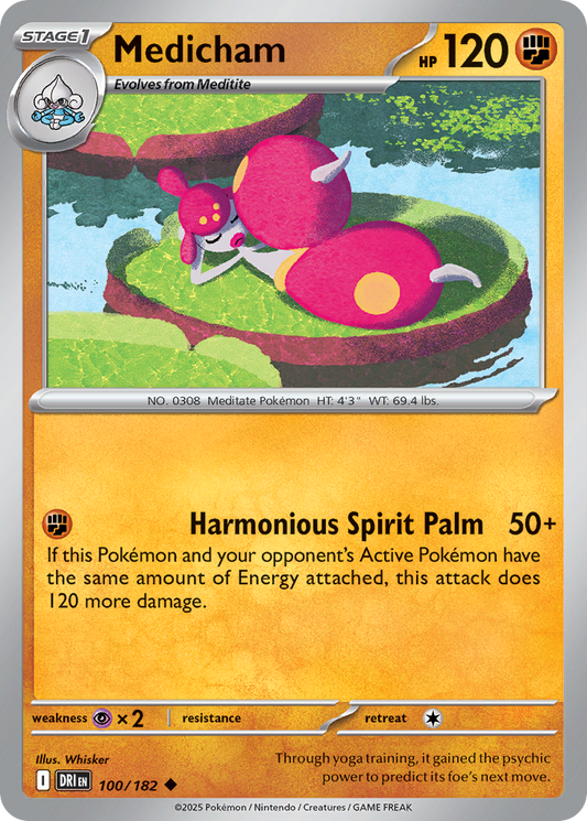 Medicham - 100/182 - - DESTINED RIVALS - Pokemon - Uncommon | AA12-37