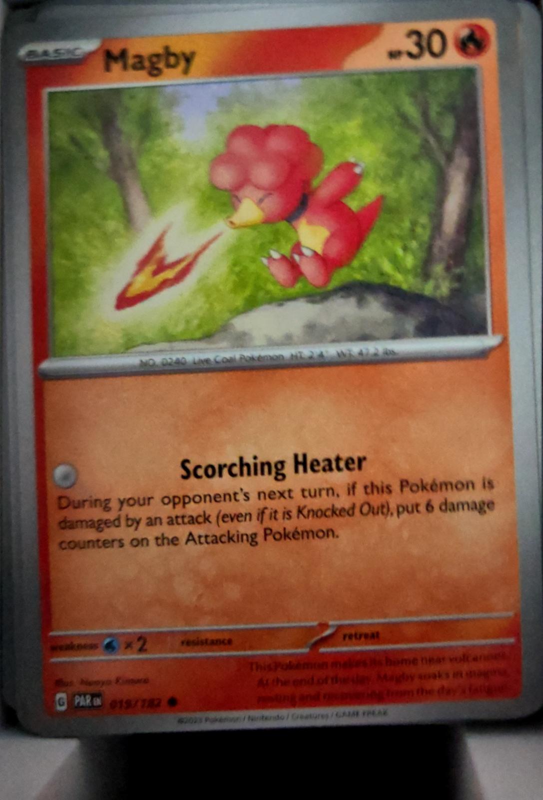 Magby - 019/182 - - PARADOX RIFT - Pokemon - Common | AA48-96