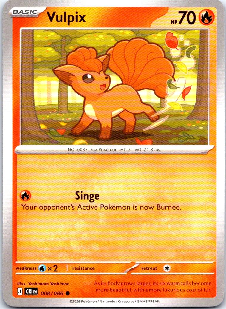 Vulpix - 008/086 - - CHAOS RISING - Pokemon - Common | AB19-47