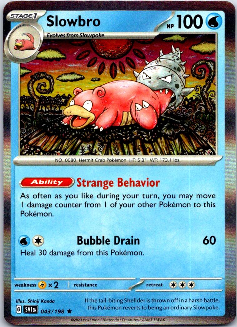 Slowbro - 043/198 - Holo - SCARLET & VIOLET - Pokemon - Rare | AB08-19