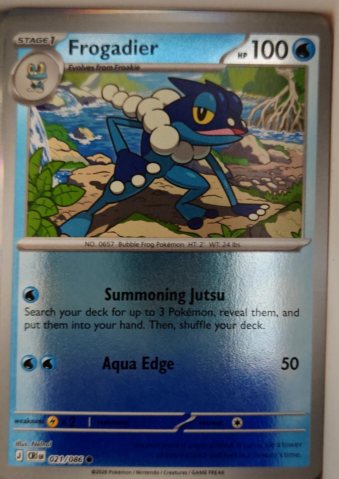 Frogadier - 021/086 - REVERSE HOLO - CHAOS RISING - Pokemon - Common | AA24-21