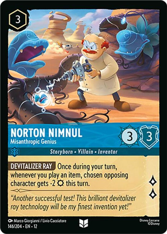 Norton Nimnul - Misanthropic Genius - 146/204 - - WILDS UNKNOWN - Lorcana - | LAA03-7