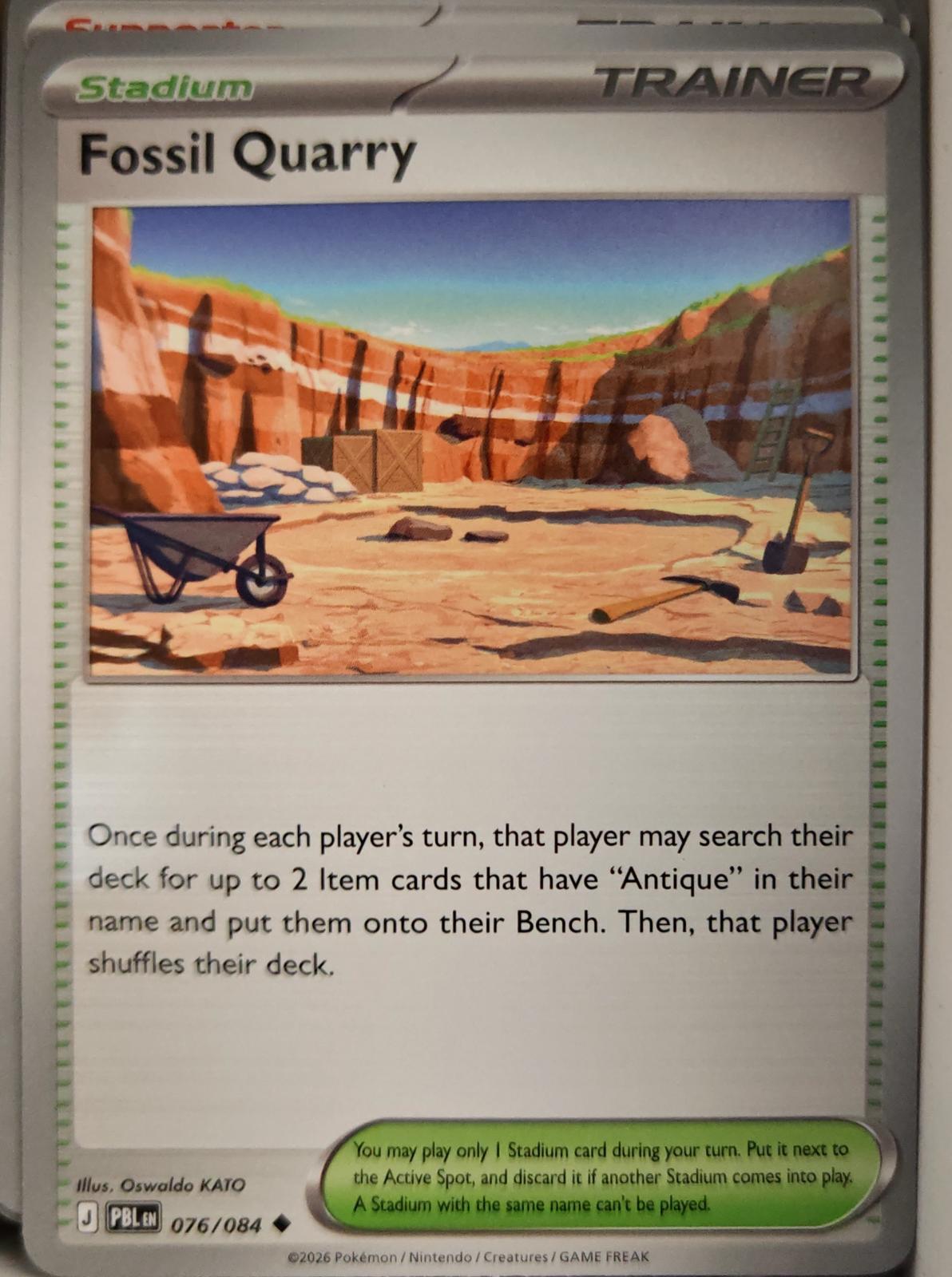 Fossil Quarry - 076/084 - - PITCH BLACK - Pokemon - Uncommon | AA15-69