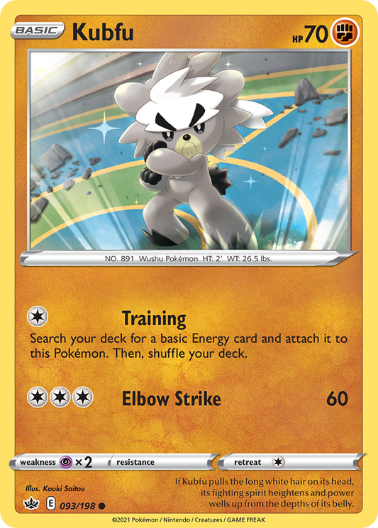 Kubfu - 093/198 - - CHILLING REIGN - Pokemon - Common | AA58-28