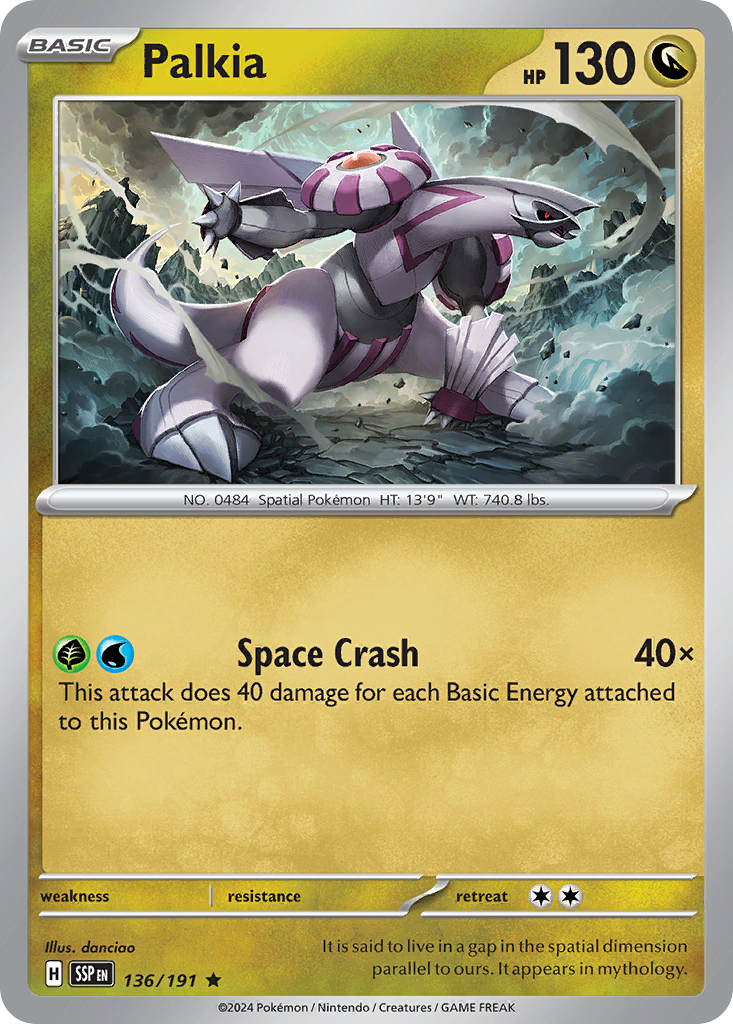 Palkia - 136/191 - Holo - SURGING SPARKS - Pokemon - Rare | AA13-46