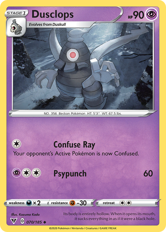 Dusclops - 070/185 - - VIVID VOLTAGE - Pokemon - Uncommon | AA67-25