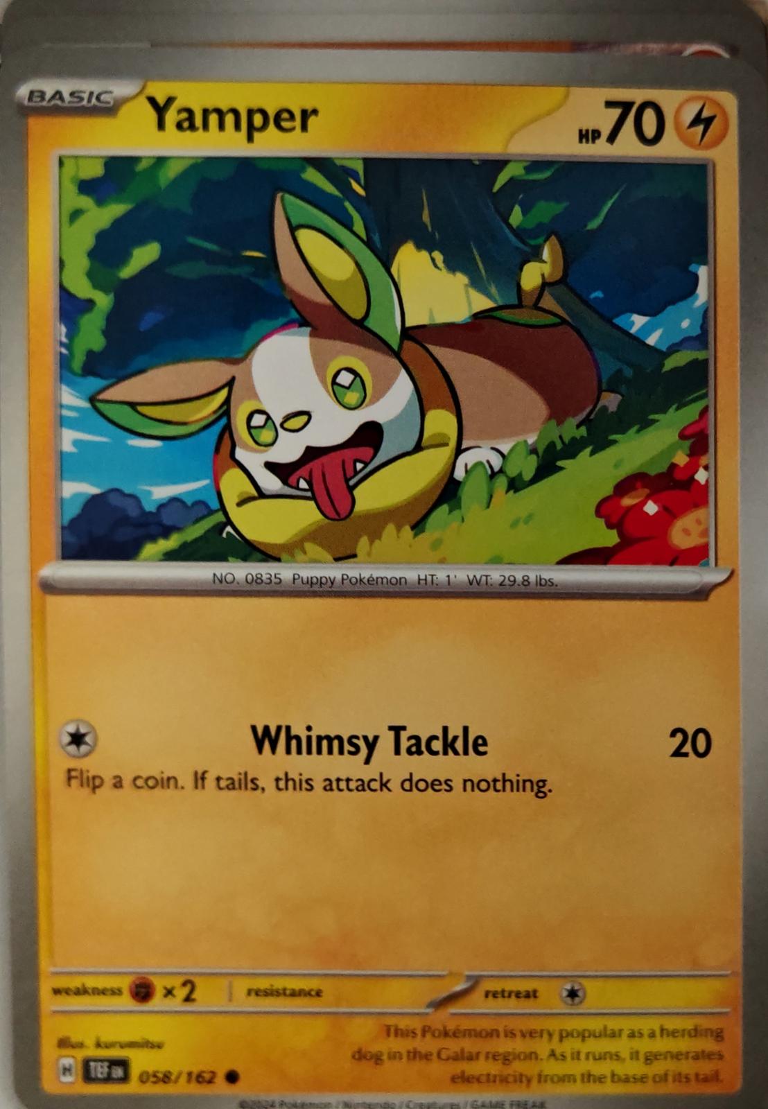 Yamper - 058/162 - - TEMPORAL FORCES - Pokemon - Common | AA23-8