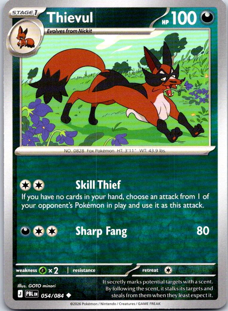 Thievul - 054/084 - - PITCH BLACK - Pokemon - Uncommon | AA111-42