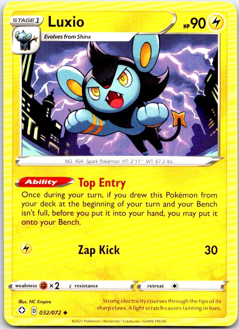 Luxio - 032/072 - - SHINING FATES - Pokemon - Uncommon | AB50-2
