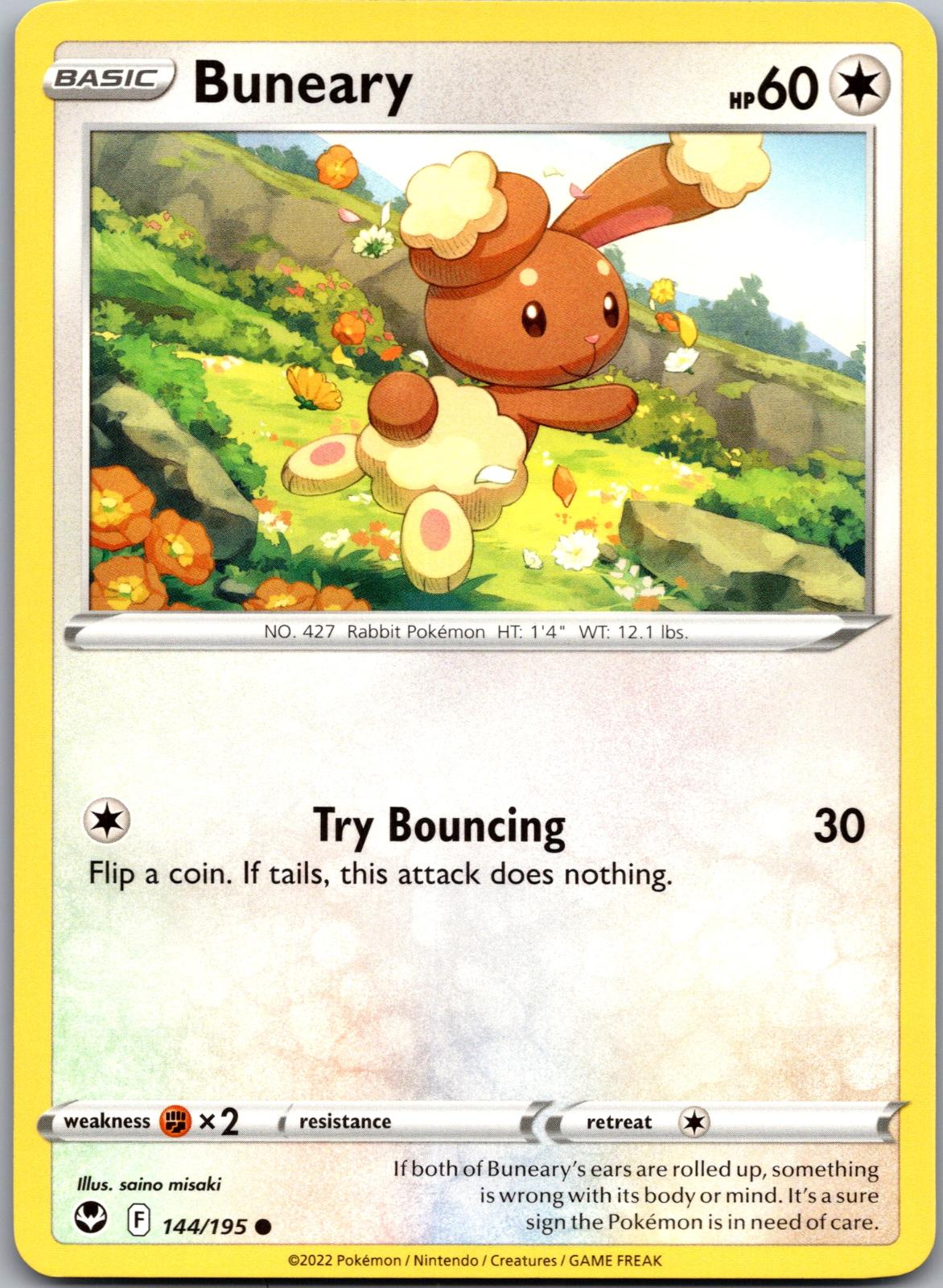 Buneary - 144/195 - - SILVER TEMPEST - Pokemon - Common | AA91-32