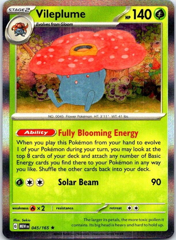 Vileplume - 045/165 - Holo - 151 - Pokemon - Rare | AB99-3