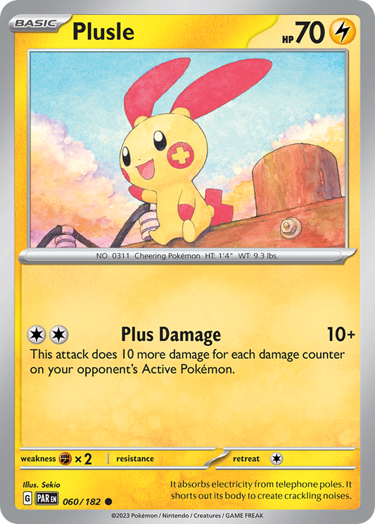 Plusle - 060/182 - - PARADOX RIFT - Pokemon - Common | AA48-81
