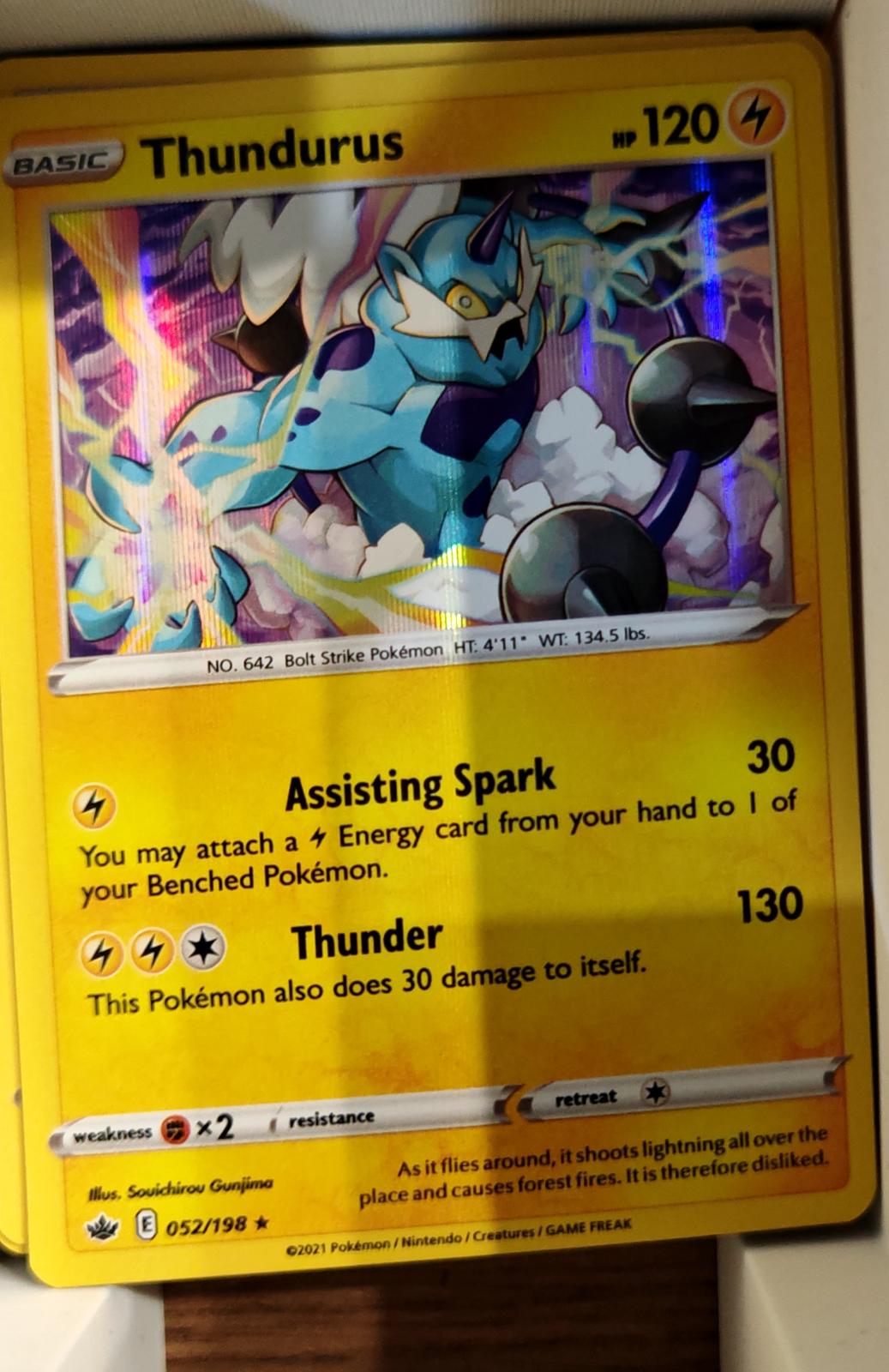 Thundurus - 052/198 - Holo - CHILLING REIGN - Pokemon - Rare | AA72-50