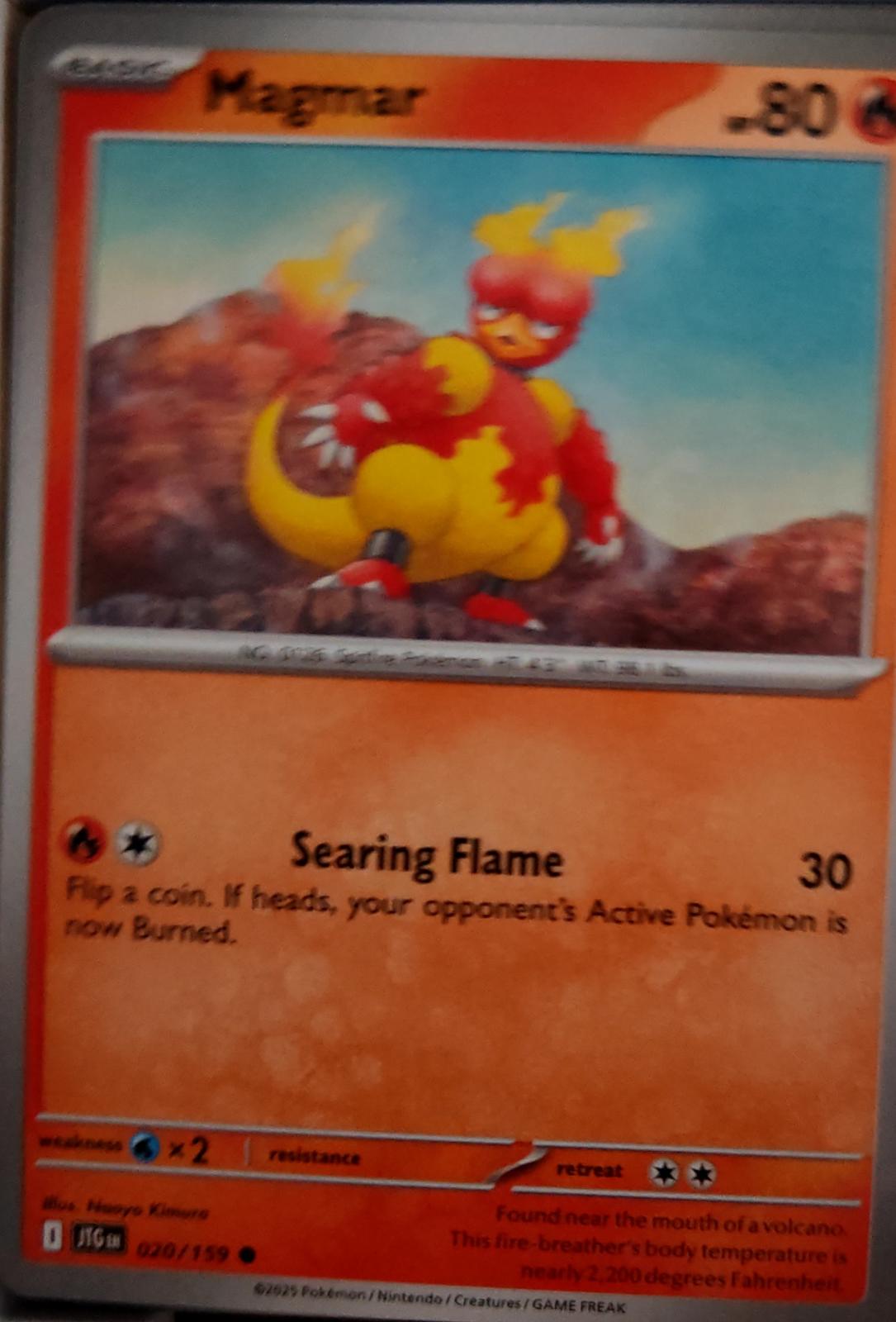 Magmar - 020/159 - - JOURNEY TOGETHER - Pokemon - Common | AA39-32