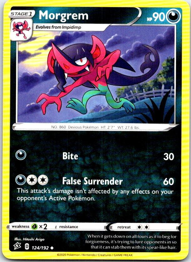 Morgrem - 124/192 - - REBEL CLASH - Pokemon - Uncommon | AB98-7
